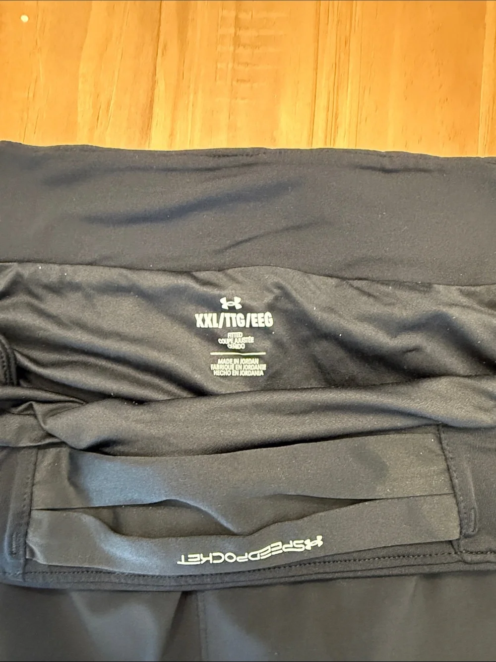 Under Armour Men's Black Athletic Shorts with Reflective Logo